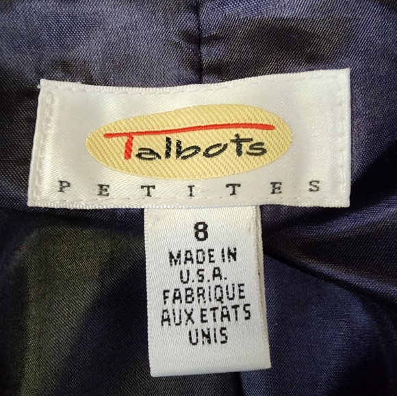 Talbots 2 Piece Deep Purple Wool Pants Suit (Jacket Size P8 Pants Size 8) - Picture 2 of 8